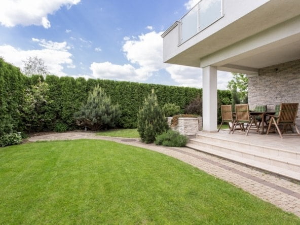 Modern house with beauty garden