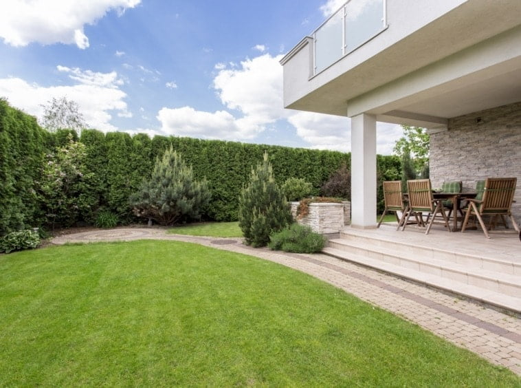 Modern house with beauty garden