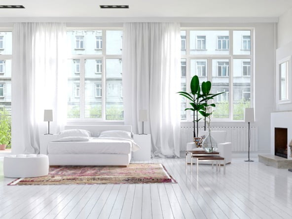 Modern apartment with ocean view